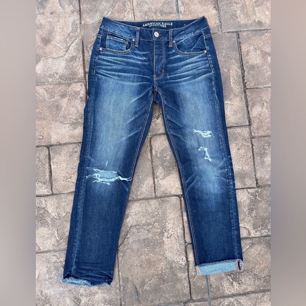 American Eagle Tomgirl Button Fly Denim